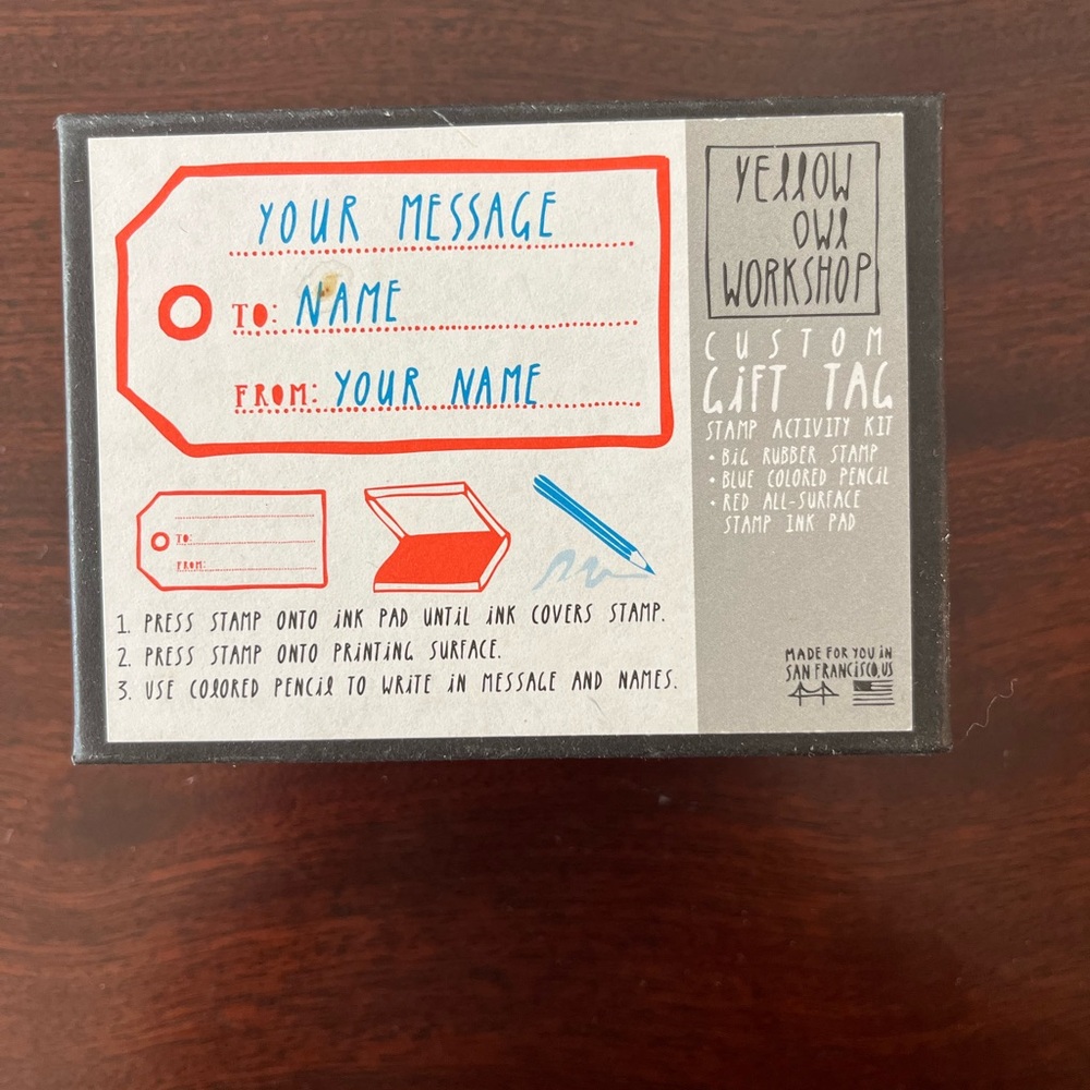 Custom Stamp Gift Tag Kit